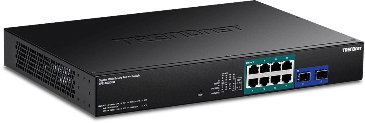 TRENDnet TPE-1020SB - Version v1.0R - switch - 10 ports - smart - rack-mountable - TAA Compliant