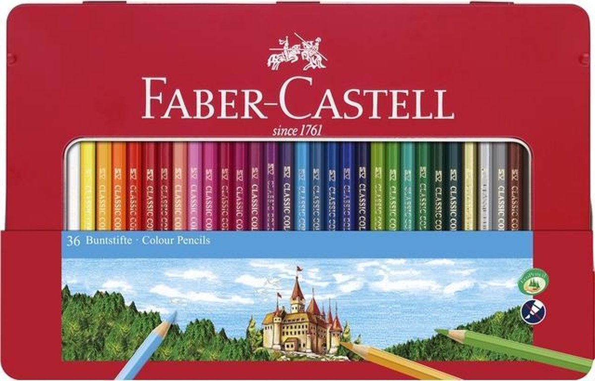 Faber-Castell Farveblyant slot 36 ass tin æske