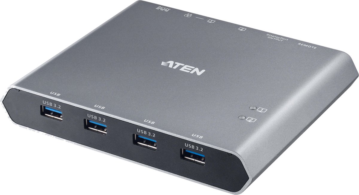 ATEN 2-Port 4K DisplayPort USB-C KVM Switch with Power Pass-through | Duo Flex (8K USB 3.2 / 4.0 Thunderbolt 4 Compatible)