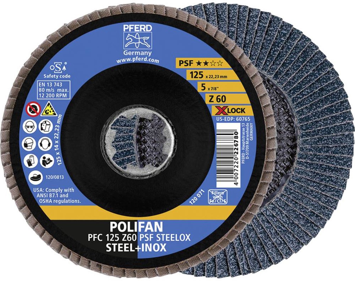 PFERD TOOLS 67666126 Disco con falde Diametro 125 mm 10 pz.