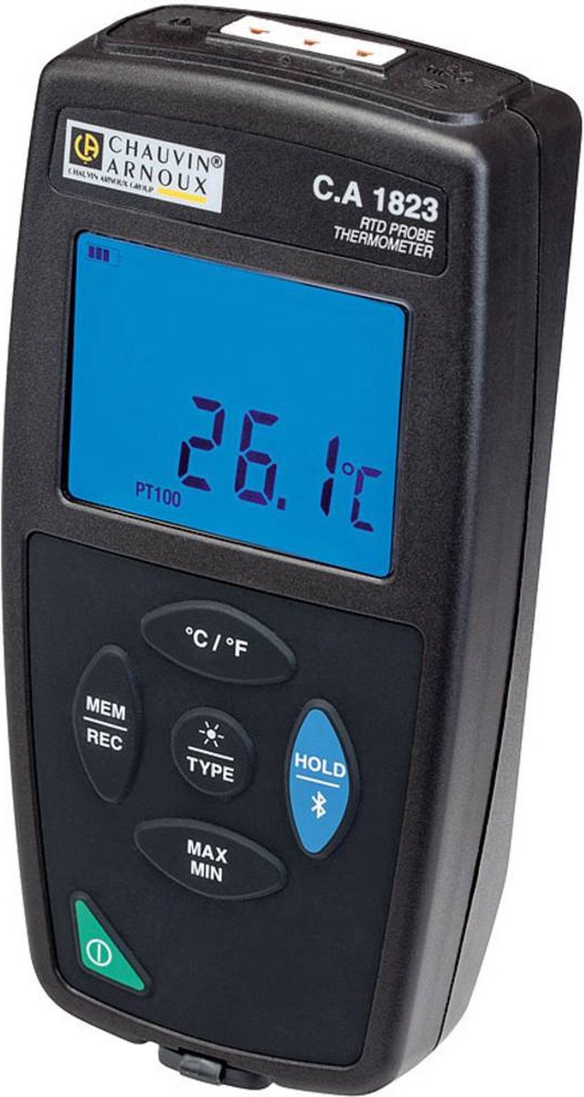Chauvin Arnoux C.A 1823 Termometro -100 - 400 °C Sensore tipo Pt100, Pt1000 Funzione datalogger