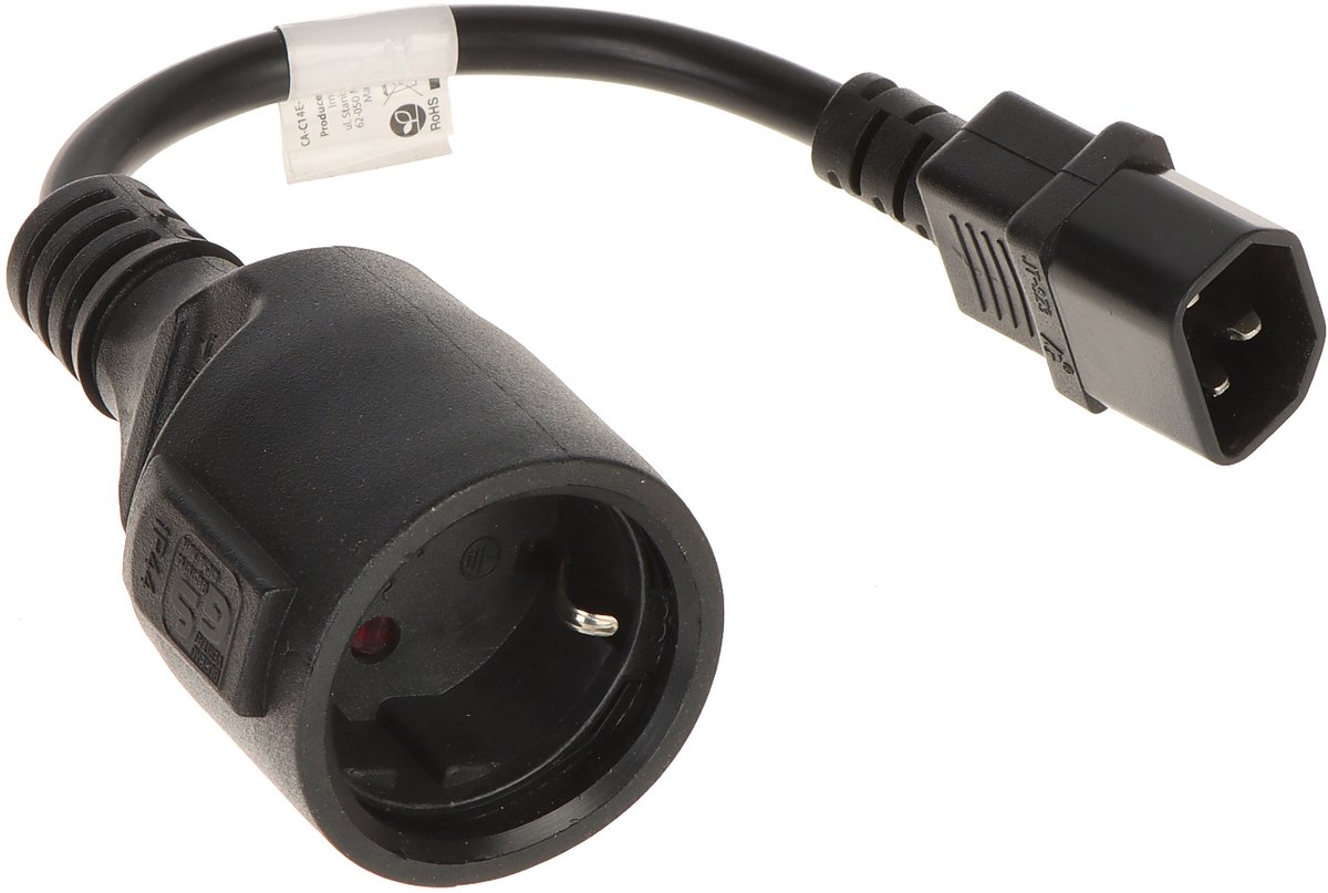 Lanberg - power cable - IEC 60320 C14 to power CEE 7/7 - 20 cm