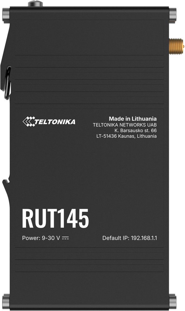 Teltonika RUT145 - wireless router - Wi-Fi - DIN rail mountable - Wireless router N Standard - 802.11n