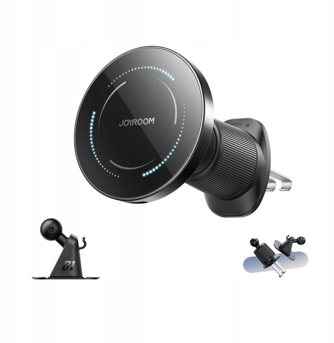 Joyroom JR-ZS502 MagSafe Compatible Car Holder with Wireless Charger for Air Vent/Dashboard - Black