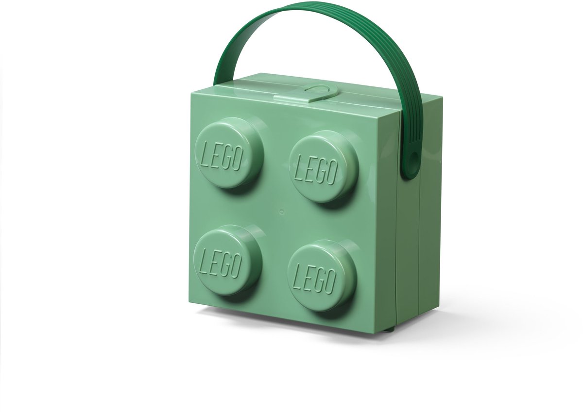 LEGO BOX W. HANDLE - SAND GREEN