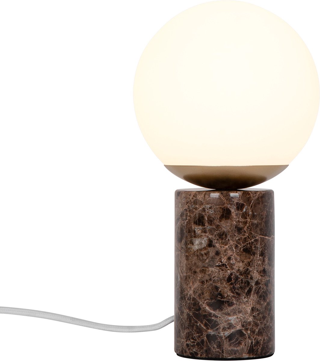 Nordlux Lilly Marble bordlampe, brun