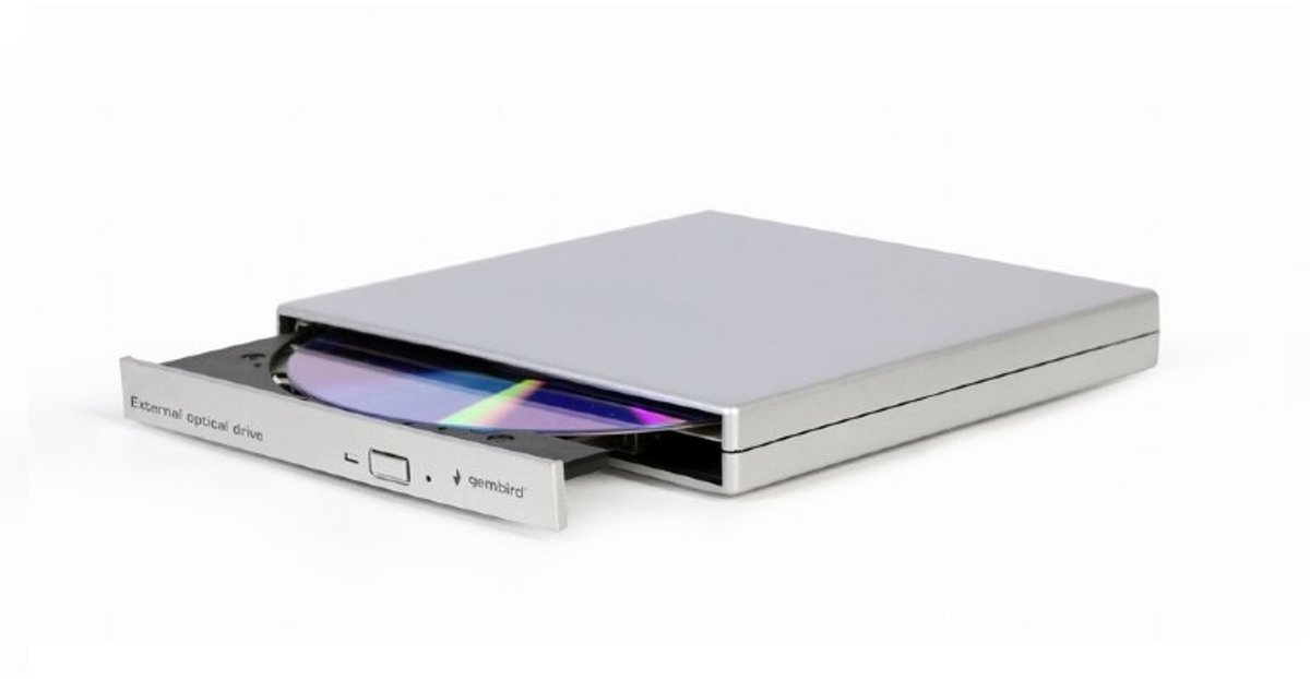 Gembird DVD-USB-021-SV - Ekstern - DVD-RW (Brænder) - USB 2.0 - Sølv