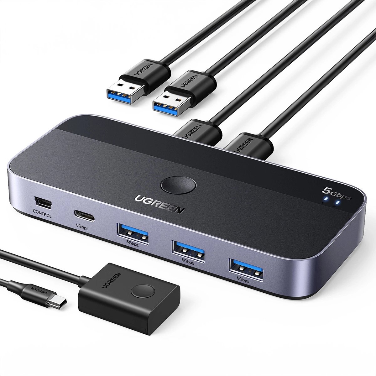 UGREEN USB 3.0 Sharing Switch 2 In 4 Out USB hub