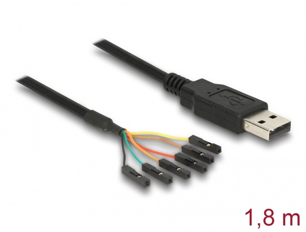DeLOCK Converter USB 2.0 > Serial-TTL 6 pin pin header connector individually 1.8 m (3.3 V)