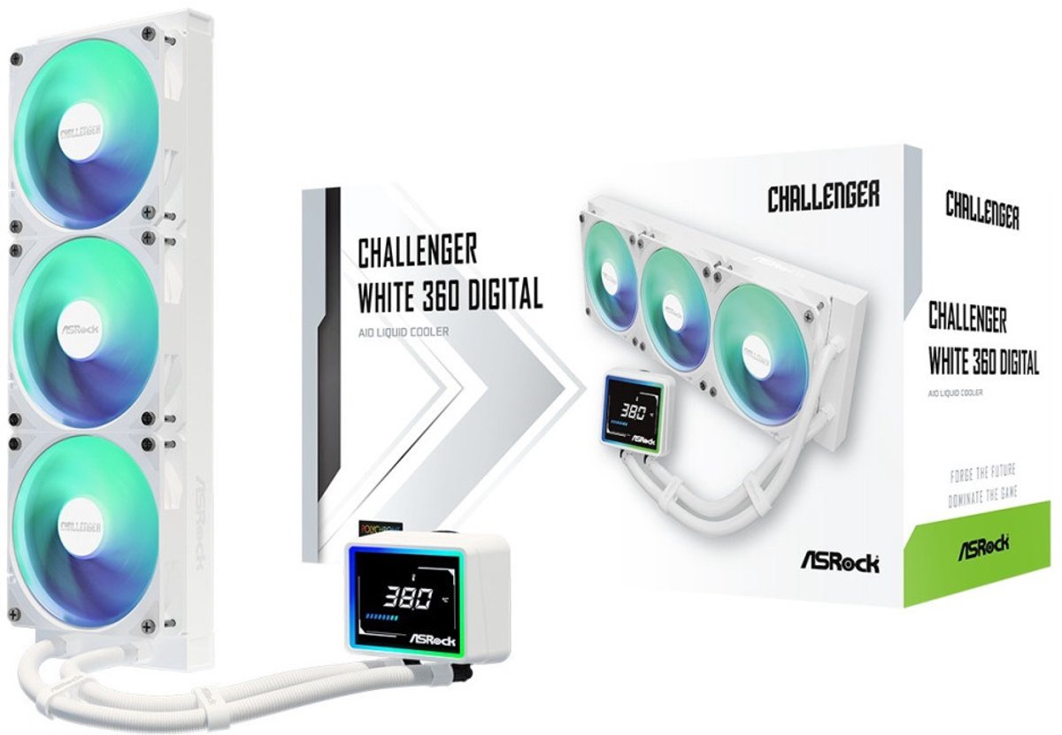 ASRock Challenger White 360 Digital - processor liquid cooling system - CPU Vandkøling