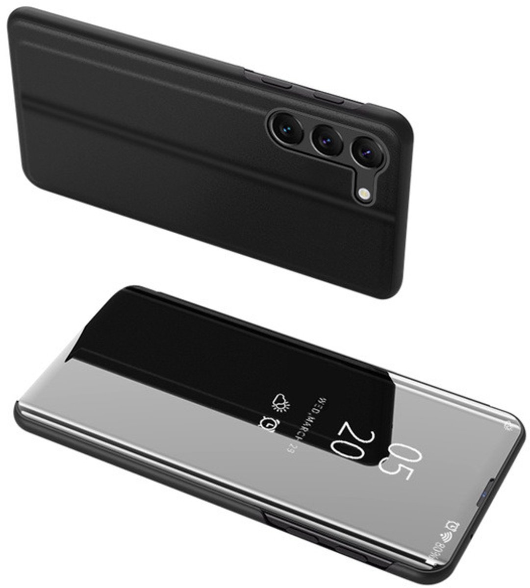 Hurtel Clear View Case Cover for Samsung Galaxy S23+ Flip Cover Black