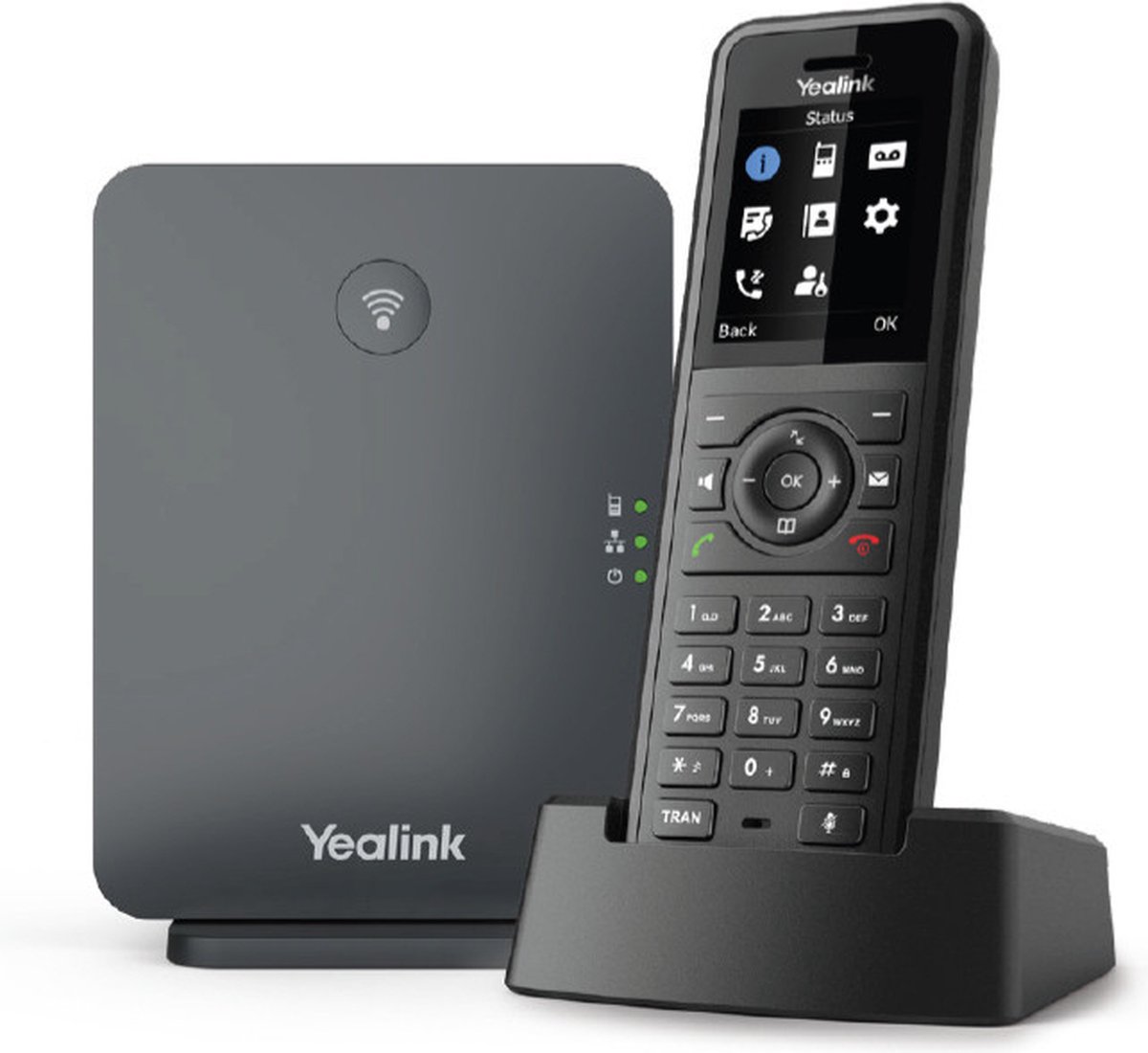 Yealink W77P - cordless VoIP phone with caller ID - 3-way call capability