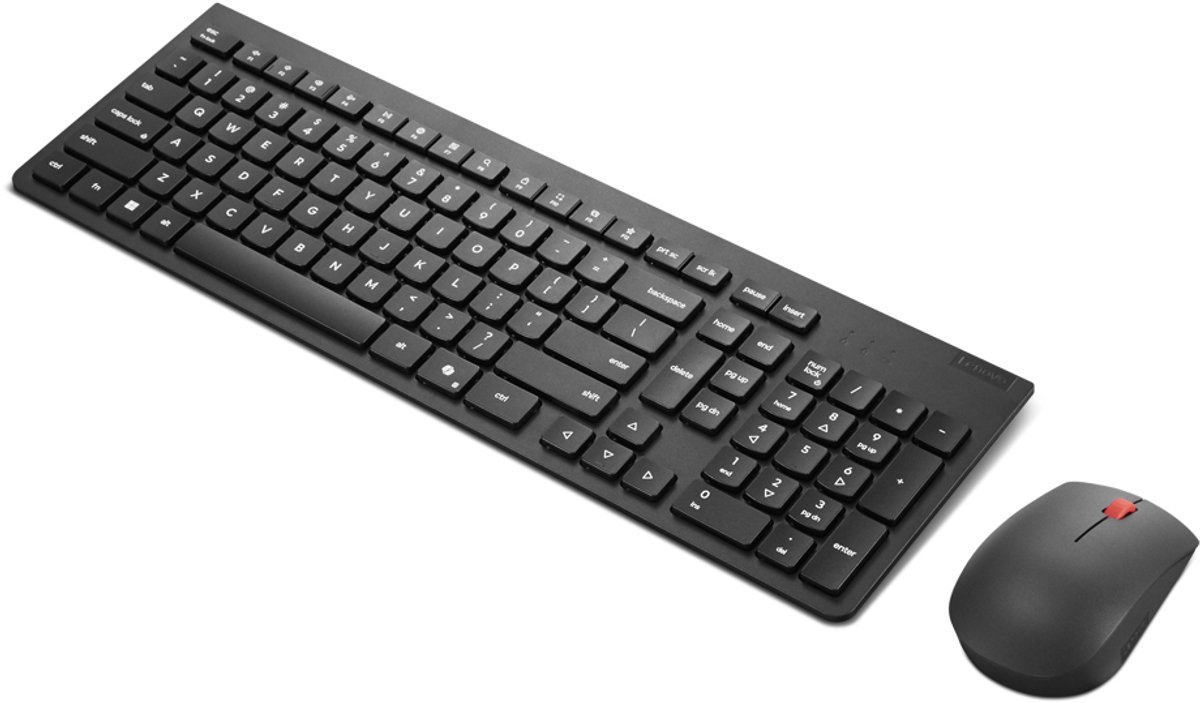 Lenovo Essential Wireless Combo Gen 2 - Tastatur & Mus sæt - Nordisk - Sort
