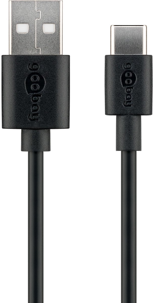 Pro USB-A <-> USB-C - 2m - USB 2.0 - Sort