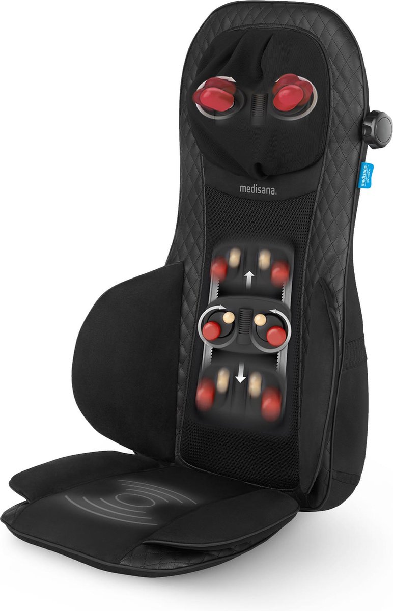 Medisana MCG 820 Komfort Shiatsu- Massagesitzauflage Massaggiatore 60 W Nero