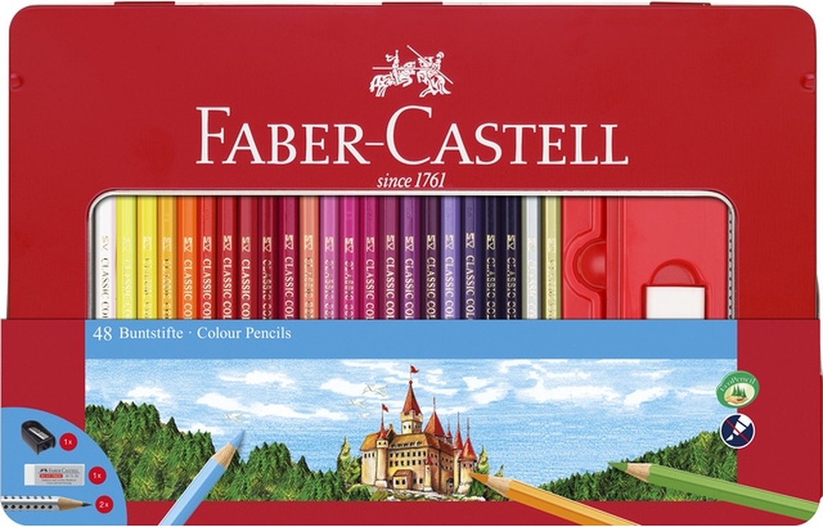 Faber-Castell Colour pencils hexagonal tin 48x