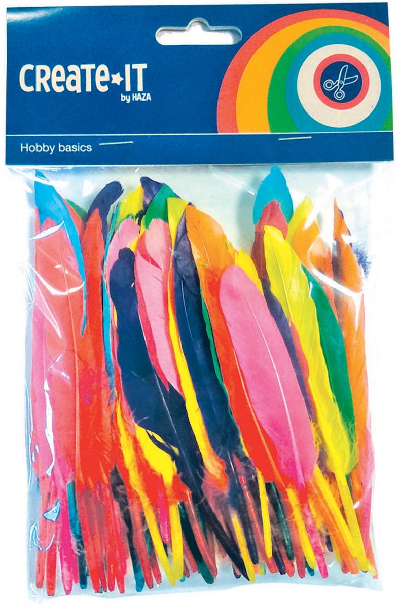 Haza Witbaard Colored Feathers 100pcs.