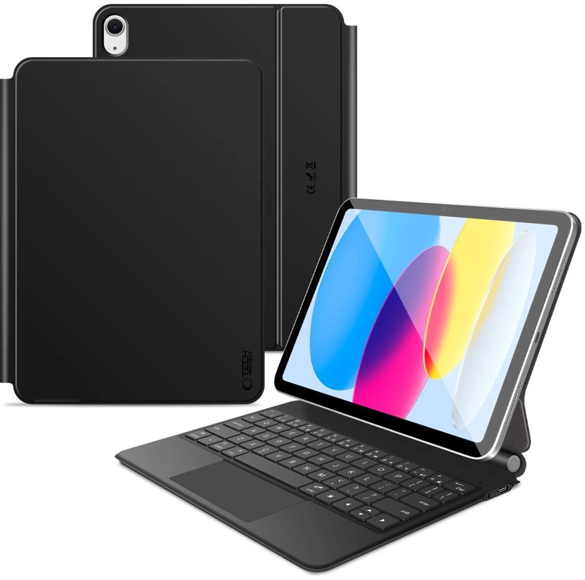 Tech-Protect Smartcase Magnetic Keyboard Case for iPad 10.9" 2022 / iPad 11" 2025 - Black (US International)