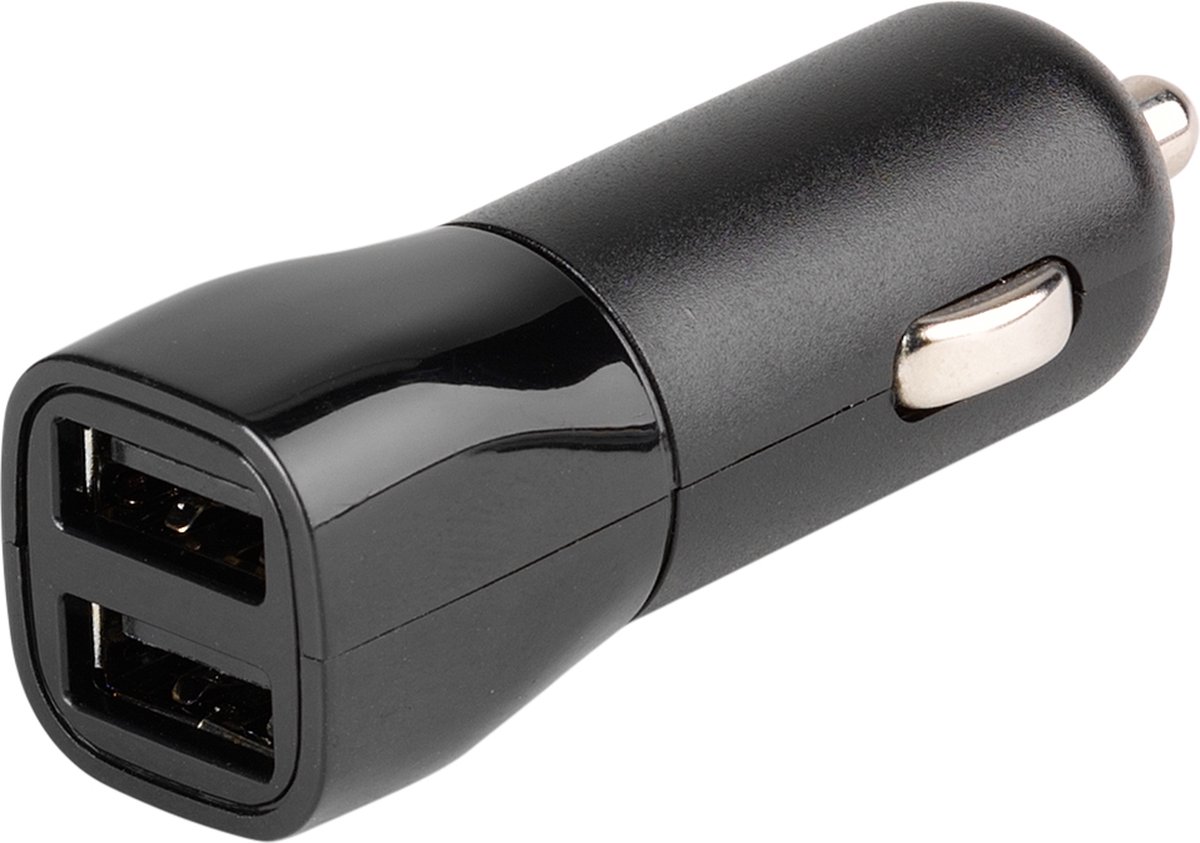 Vivanco 2xUSB-biloplader 3,4A (2,4A+ 1A) Sort
