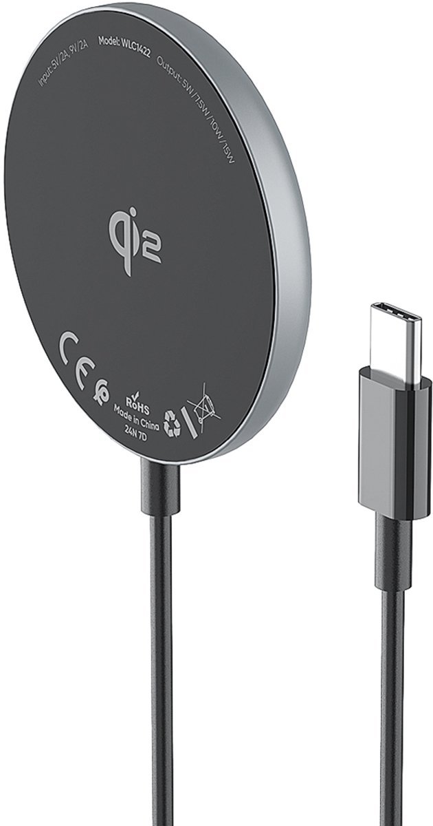 Wozinsky Magnetic Induction Charger 15W Wireless Qi2 - Black