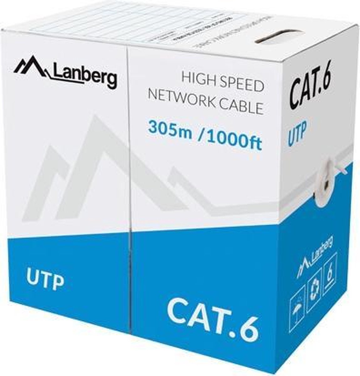 Lanberg bulk cable - 305 m - grey RAL 7035 - Grå - 305m