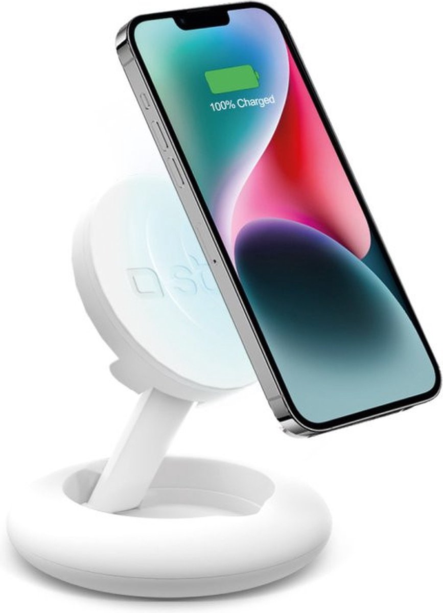 SBS mobilholder med trådløs opladning - Hvid