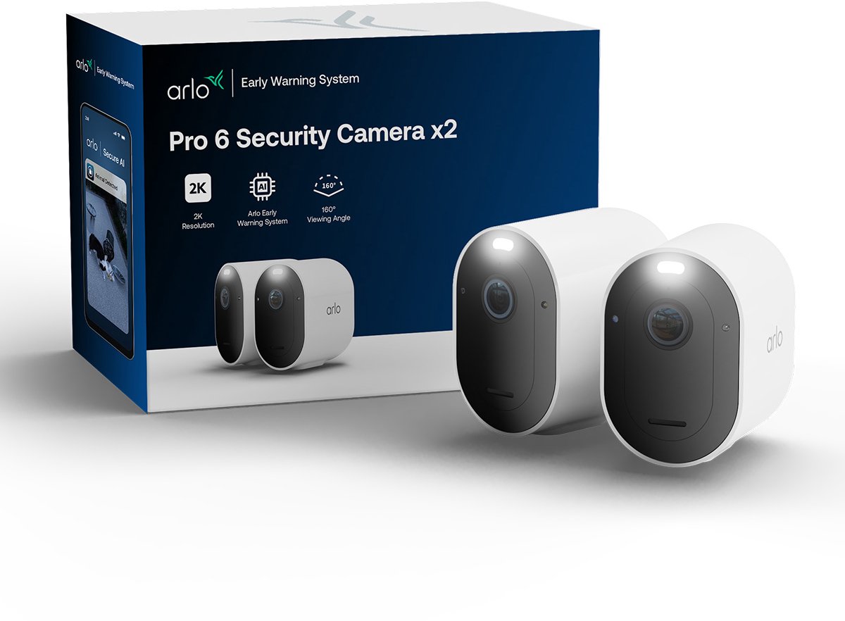 Arlo Pro 6 2K+ Overvågningskamera, 2-kameraer