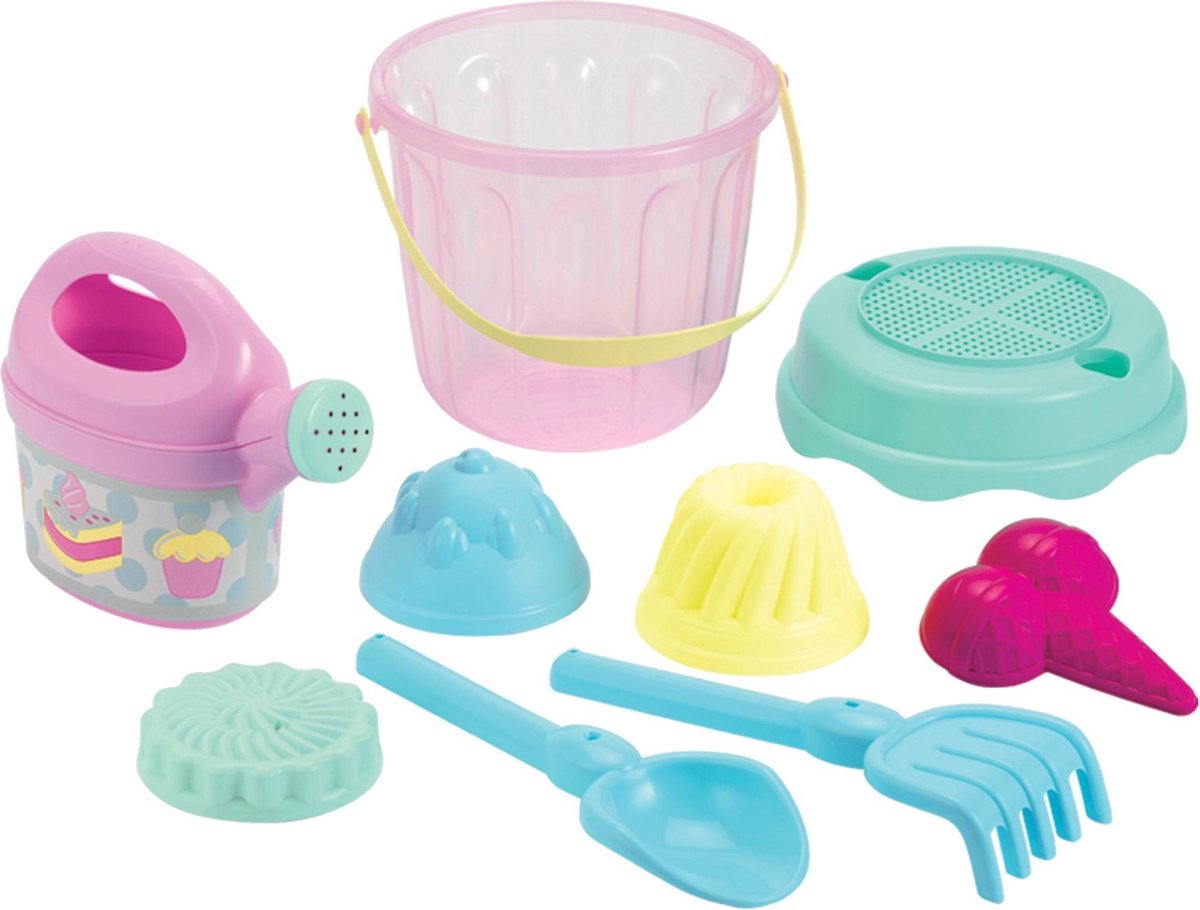 Ecoiffier Bucket Set with Pastry Sand Molds 9pcs.