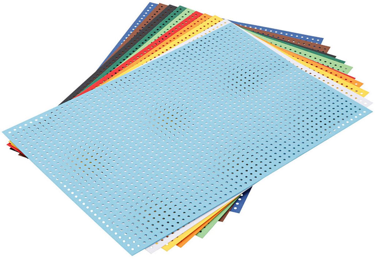 Creativ Company - Cross Stitch Cardboard Various Colors 10 Sheets