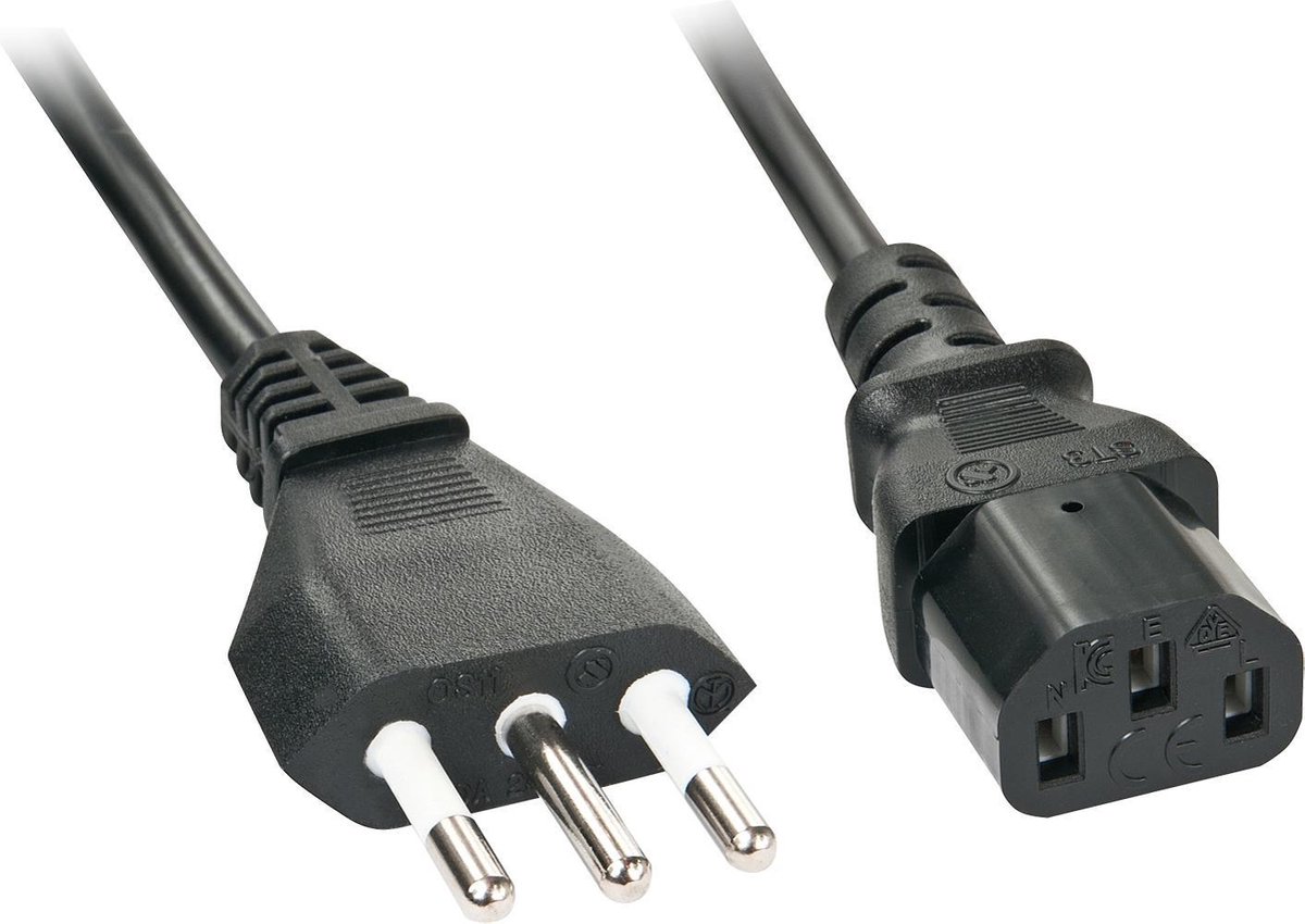 Lindy - power cable - power IEC 60320 C13 to Swiss 3 pin - 2 m
