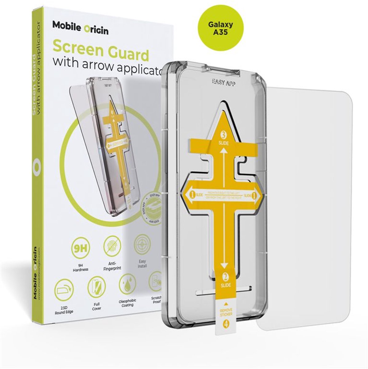 Mobile Origin Screen Guard with arrow applicator - Samsung Galaxy A35