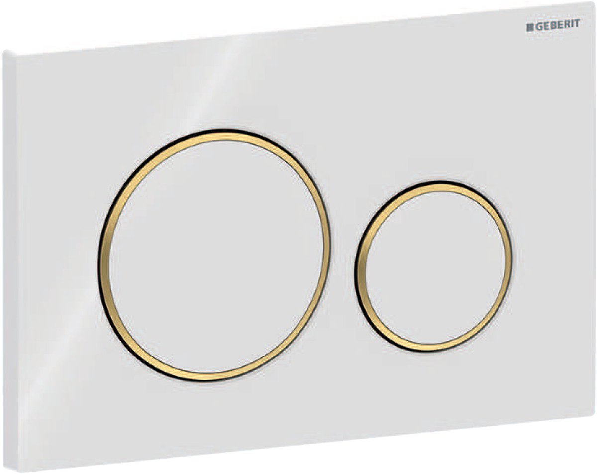 Geberit Betjeningsplade geberit sigma 20 hvid guld hvid