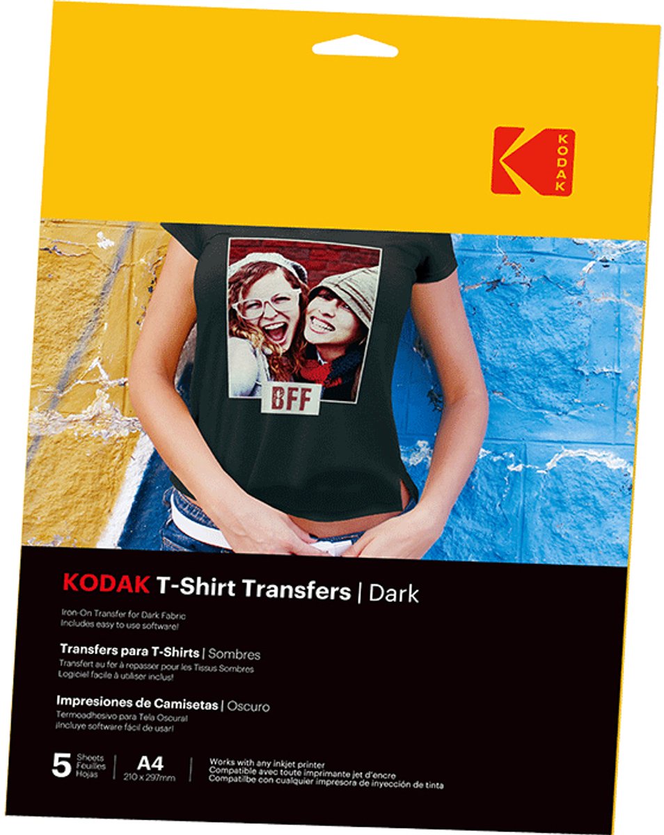 KODAK T-Shirt Transfers Dark Textile A4 x5pcs