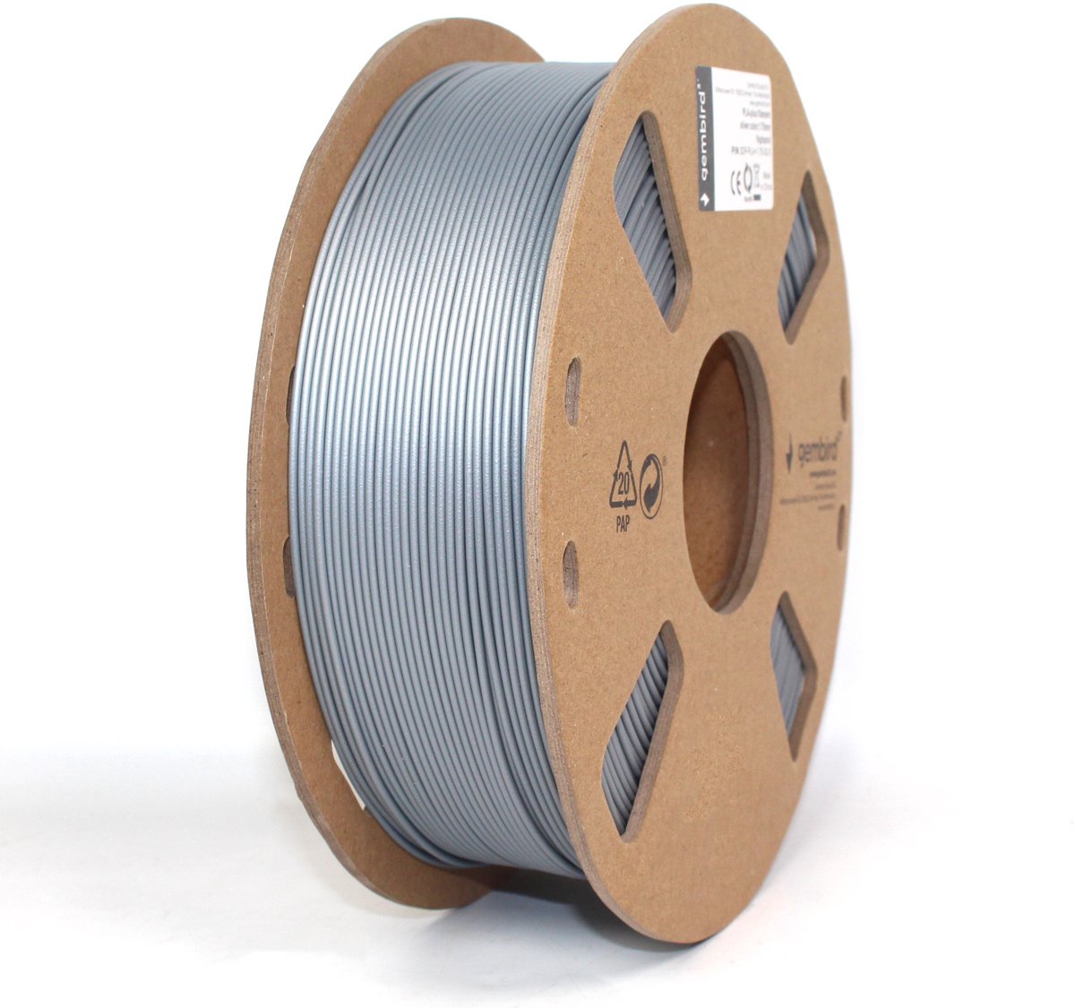 Gembird PLA+ filament - Sølv - 1.75mm ø - 1 kg