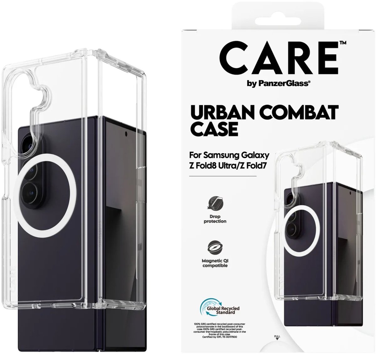 CARE by PanzerGlass Urban Combat Case Transparent Samsung Galaxy Z Fold8 Ultra | Fold7