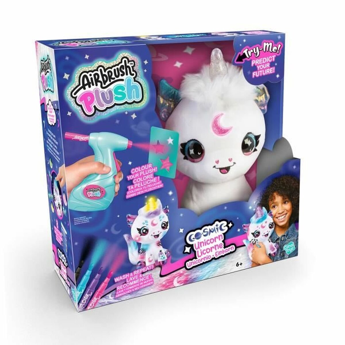 Airbrush Plush Cosmic Unicorn 20 cm