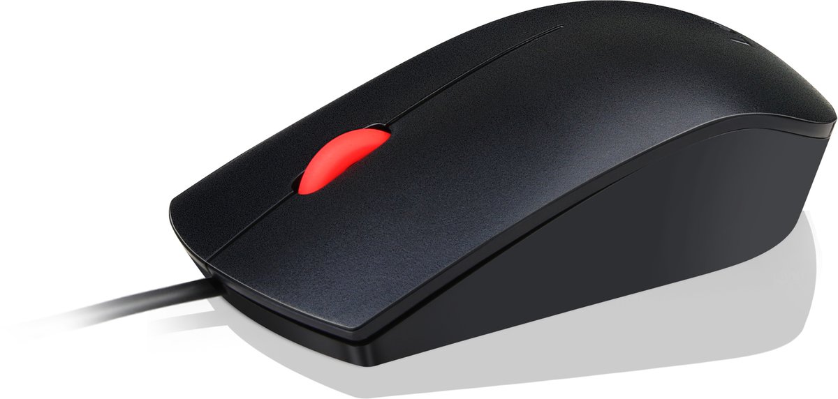 Lenovo Essential USB Mouse - Mus - Optisk - 3 knapper - Sort