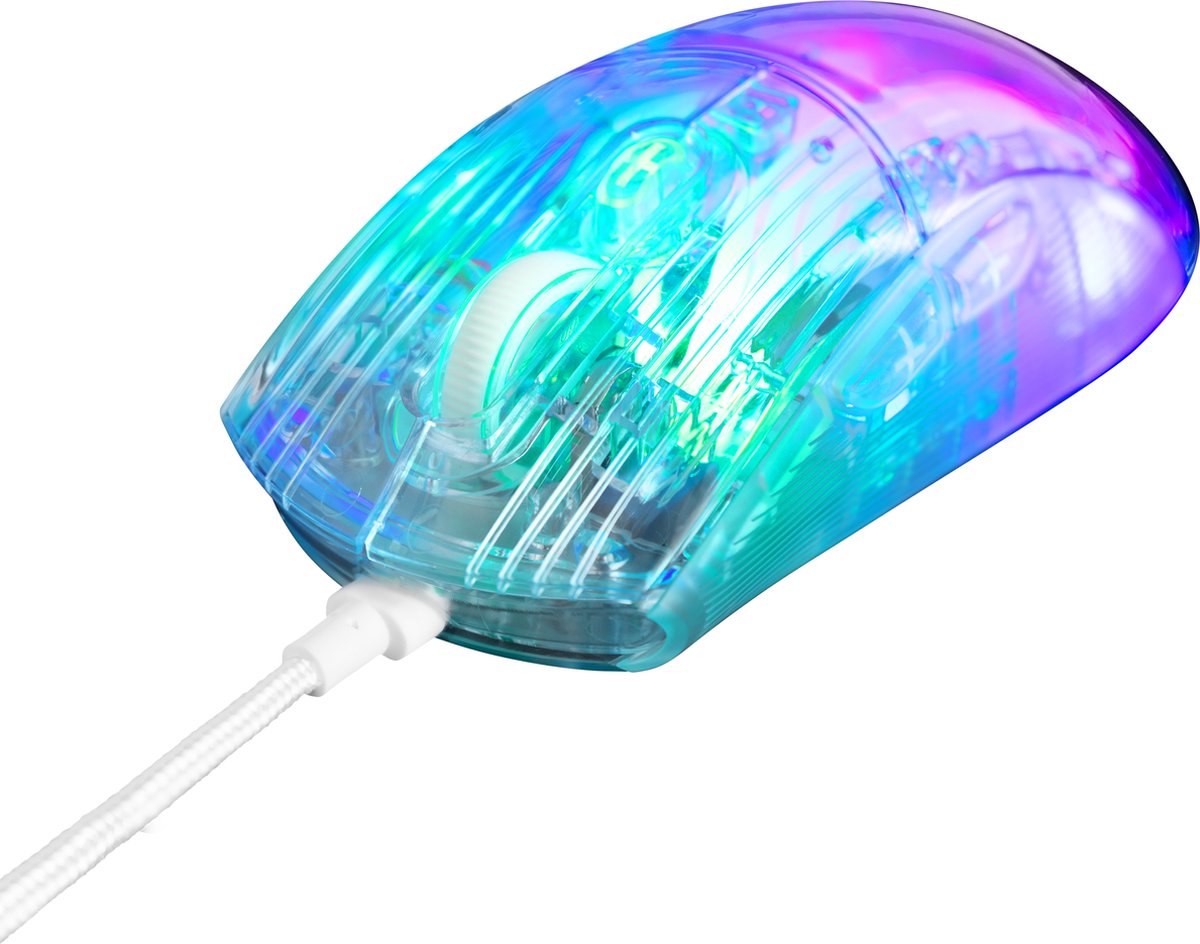 Deltaco GAMING DM330 RGB Transparent Wired - Gaming Mus - 6 knapper - Transparent