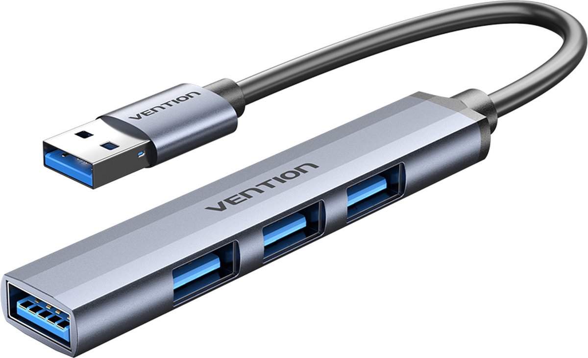 Vention Mini Hub USB 3.0 to USB 3.0/3x2.0 0.15m USB hub - USB 3.0 - 3 ports - Grå