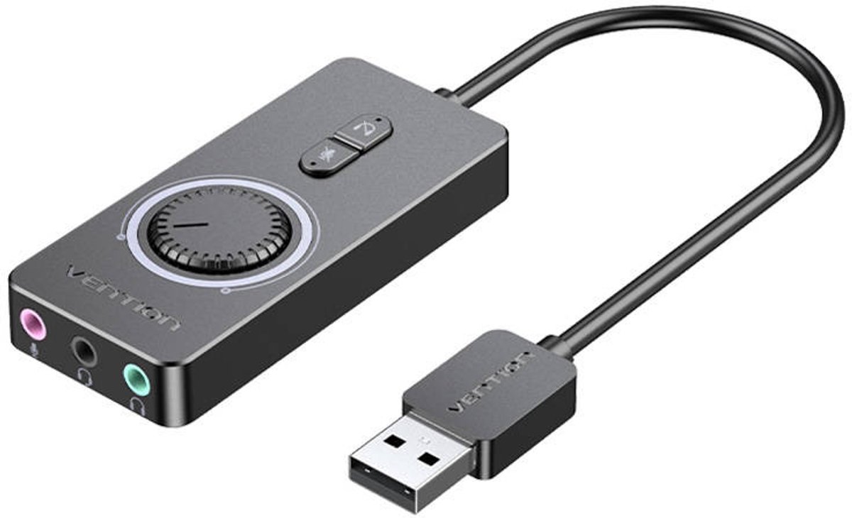 Vention External USB 2.0 audio card 1m (black)