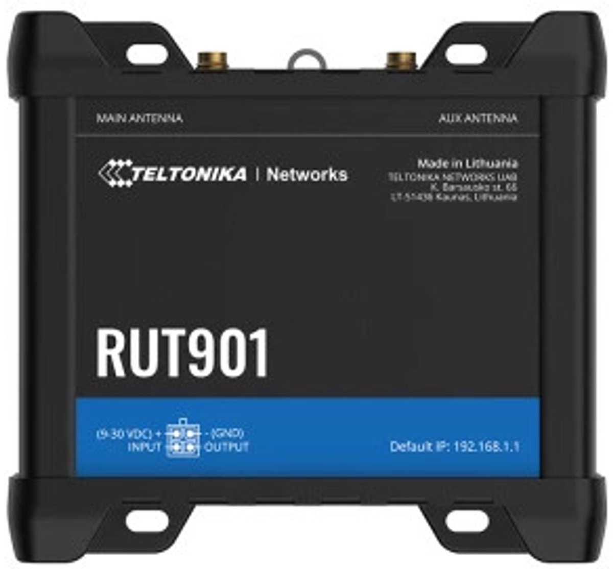 Teltonika RUT901 Industrial Cellular Router (RUT901000000 / Standard package with EU PSU) - Wireless router LTE
