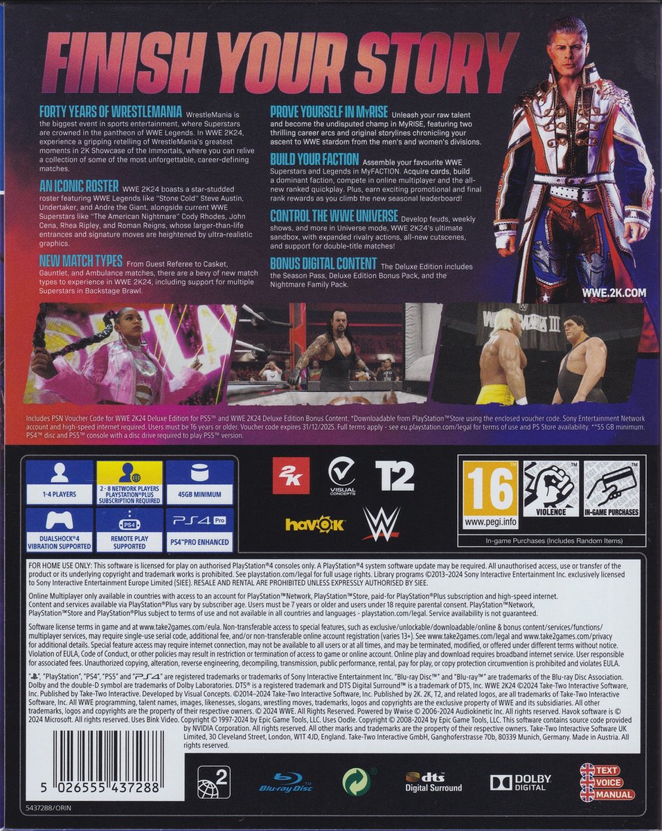 WWE 2K24 (Deluxe Edition) - Sony PlayStation 4 - Kamp