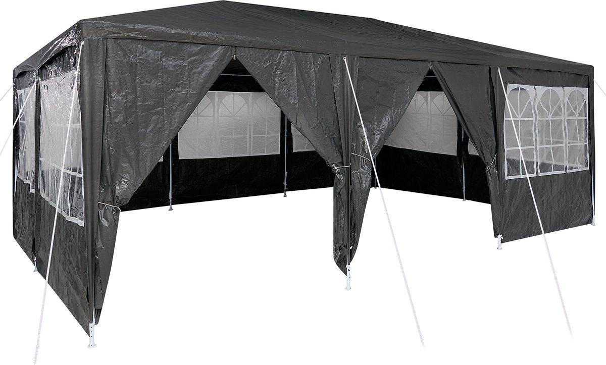 vidaXL Partyzelt Anthrazit 600 x 400 x 266 cm Polyethylen dunkelgraue