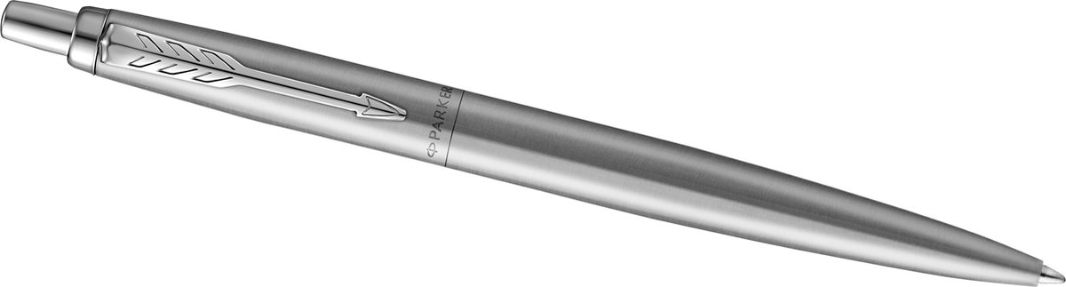 Parker Jotter XL-kuglepen | monokrom rustfrit | medium spids | blå blæk | gaveæske