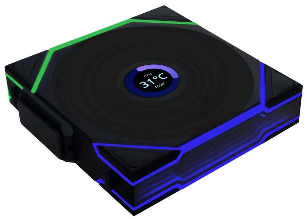 Lian Li UNI FAN TL Wireless LCD Reverse - Kabinet køler - 120mm - Sort med RGB LED lys - 31 dBA