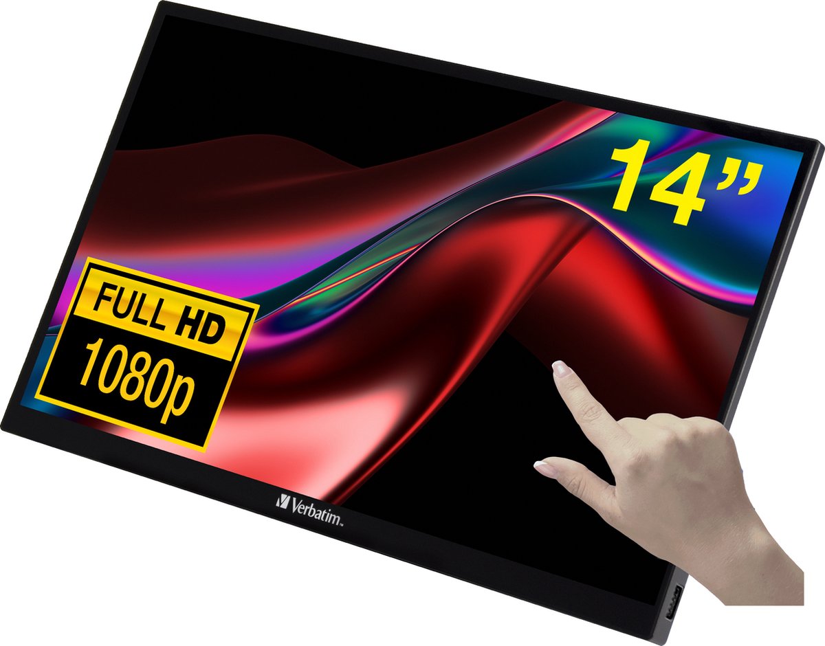 14" Verbatim PMT-14 - 1920x1080 (FHD) - IPS - Touchscreen