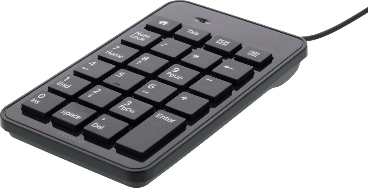 Deltaco TB-120 - Keypad USB black - Numpad - Sort