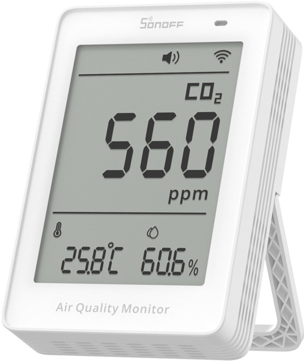 Sonoff AirGuard CO2 SAWF-08P WiFi LCD luftkvalitetsmåler
