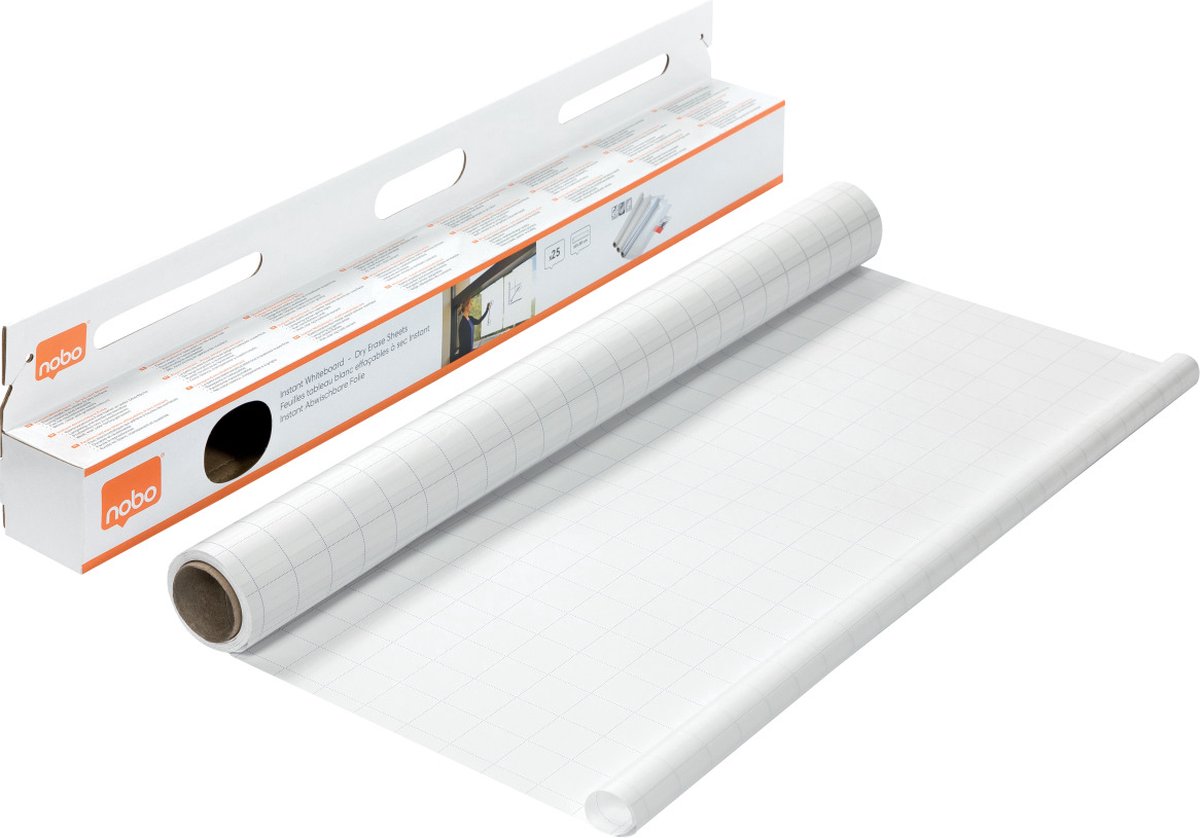 Nobo Instant Whiteboard dry erase surface - 800 x 600 mm - white (pack of 25)