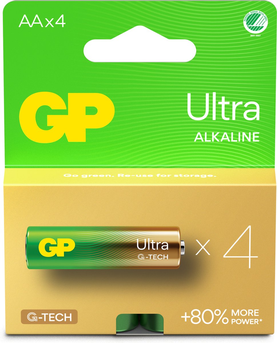 GP Battery Ultra Alkaline AA/LR6 4-pack